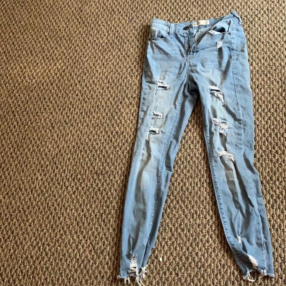 high rise ankle jegging